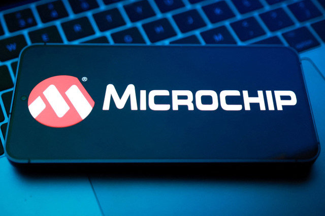 A Microchip logo is shown in this illustration taken on August 25, 2025. REUTERS/Dado Ruvic/Illustration