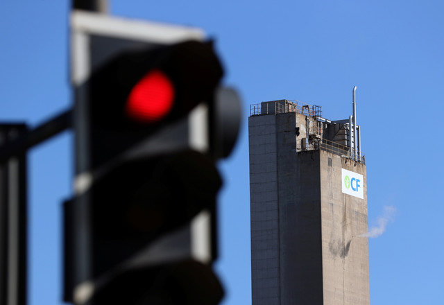 A general view of the CF Industries plant in Billingham, Britain, on September 20, 2021. REUTERS/Lee Smith/File Photo