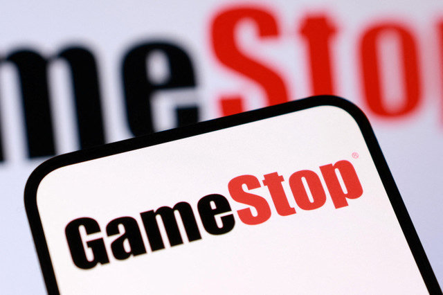 โลโก้ GameStop ปรากฏในภาพประกอบนี้ที่ถ่ายเมื่อวันที่ 9 กันยายน 2025 REUTERS/Dado Ruvic/Illustration