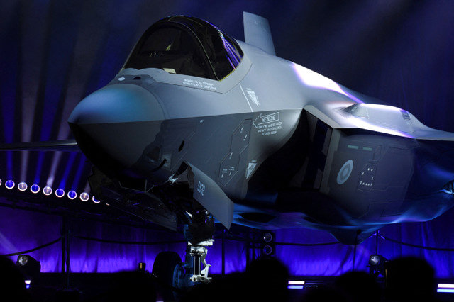 The new F-35 was unveiled during a rollout ceremony at the Lockheed Martin Aeronautics facility in Fort Worth, Texas, U.S. on December 16, 2025. REUTERS/Jeremy Lock