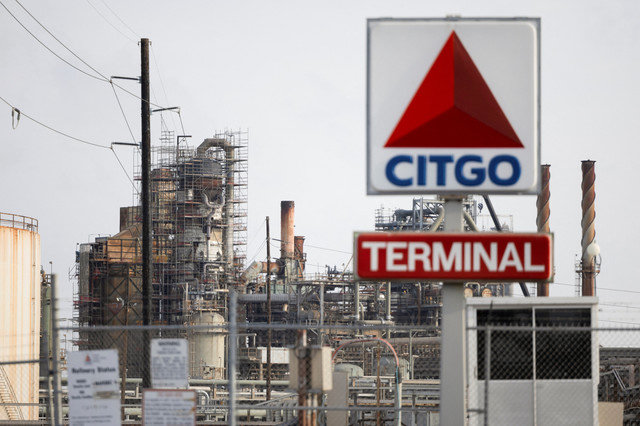 โลโก้ของ Citgo ถูกแสดงที่โรงกลั่น Citgo Corpus Christi ในเมือง Corpus Christi รัฐเท็กซัส สหรัฐอเมริกา วันที่ 8 มกราคม 2026 REUTERS/Antranik Tavitian