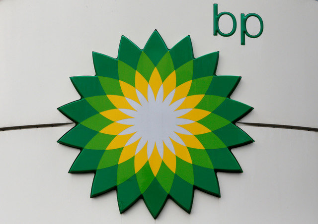 The logo of BP is visible at a petrol station in Moscow, Russia, on July 4, 2016. REUTERS/Sergei Karpukhi/File photo