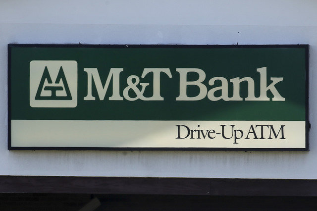 The M&T Bank logo is pictured on a building in Syracuse, New York, on April 15, 2016. REUTERS/Carlo Allegri