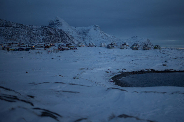 Uma vista de casas em Nuuk, Groenlândia, em 14 de janeiro de 2026. REUTERS/Marko Djurica/File Photo