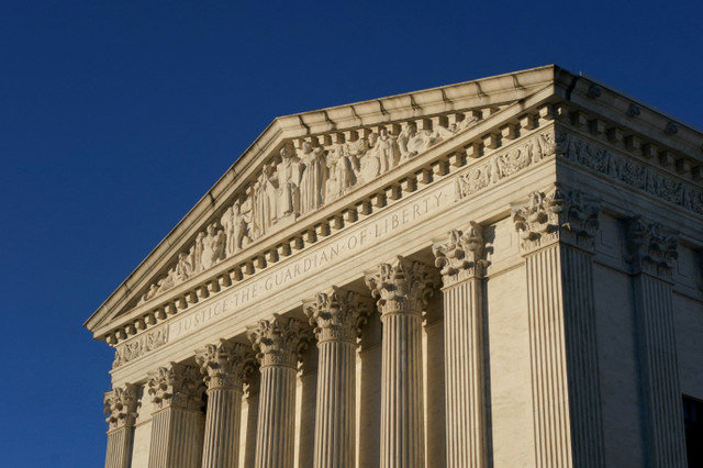 A general view of the U.S. Supreme Court is seen as justices may issue rulings on several major pending cases, including the legality of President Donald Trump's global tariffs, in Washington, D.C., U.S., January 20, 2026. REUTERS/Nathan Howard/File Photo
