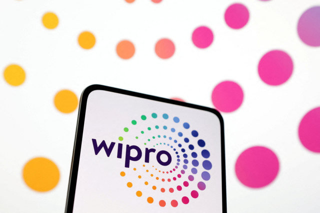 يظهر شعار شركة Wipro Ltd في هذا الرسم التوضيحي الذي تم التقاطه في 10 أبريل 2023. REUTERS/Dado Ruvic/Illustration
