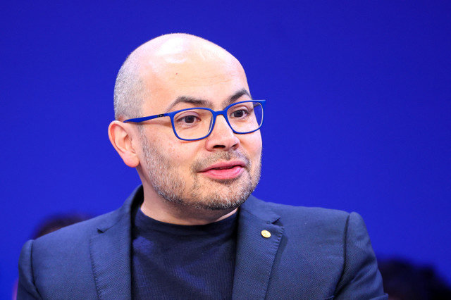 Demis Hassabis speaks during the 56th annual World Economic Forum (WEF) meeting in Davos, Switzerland, January 20, 2026. REUTERS/Denis Balibouse