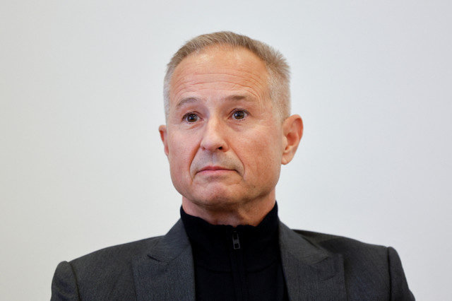 OMV CEO Alfred Stern briefs journalists in Vienna, Austria, September 22, 2025. REUTERS/Lisa Leutner