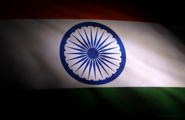 Indian flag is seen in this illustration taken April 25, 2025. REUTERS/Dado Ruvic/Illustration
