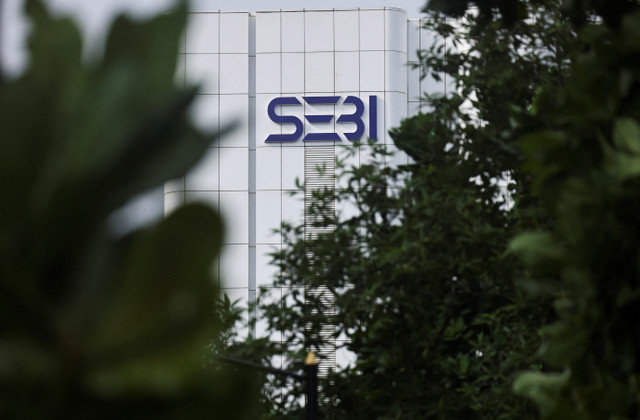 The logo of Securities and Exchange Board of India (SEBI) is seen on its headquarters in Mumbai, India, September 6, 2024. REUTERS/Francis Mascarenhas
