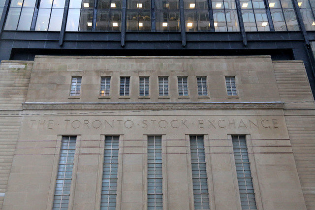 The Art Deco facade of the original Toronto Stock Exchange building is seen on Bay Street in Toronto, Ontario, Canada on January 23, 2019. REUTERS/Chris Helgren