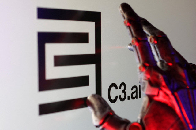 يظهر شعار C3.ai في هذا الرسم التوضيحي المأخوذ في 16 فبراير 2025. REUTERS/Dado Ruvic/Illustration