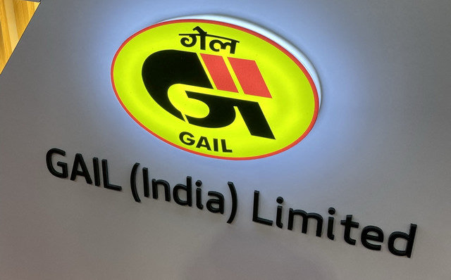 โลโก้ของ Gail India Ltd ปรากฏให้เห็นในงาน Gastech 2023 ที่ประเทศสิงคโปร์ เมื่อวันที่ 7 กันยายน 2023 REUTERS/Florence Tan