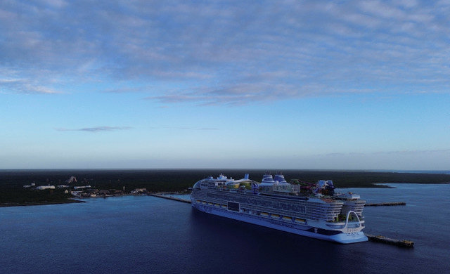 Royal Caribbean's Icon of the Seas, the largest cruise ship in the world, is docked at Costa Maya Cruise Port in the village town of Mahahual, Quintana Roo state, Mexico, February 6, 2024. REUTERS/Paola Chiomante