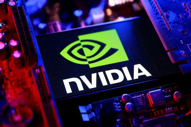 An NVIDIA logo and a computer motherboard appear in this illustration taken August 25, 2025. REUTERS/Dado Ruvic/Illustration//File Photo