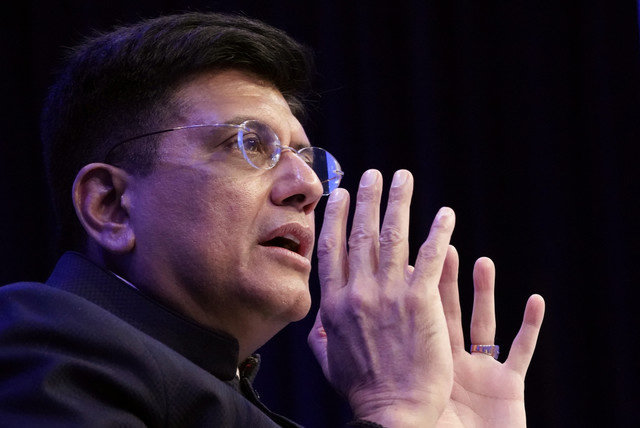 Piyush Goyal, India's Minister of Railways and Minister of Commerce and Industry, attends a session at the 50th World Economic Forum (WEF) annual meeting in Davos, Switzerland, January 21, 2020. REUTERS/Denis Balibouse