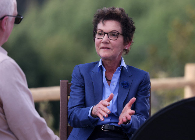 San Francisco Federal Reserve Bank President Mary Daly attends the Federal Reserve Bank of Kansas City's 2025 Jackson Hole economic symposium in Jackson Hole, Wyoming, U.S., August 21, 2025. REUTERS/Jim Urquhart
