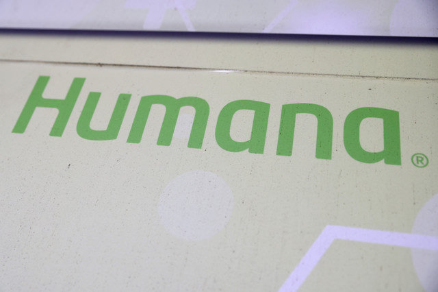 Signage for Humana Inc. is pictured at a health facility in Queens, New York City, U.S., on November 30, 2021. REUTERS/Andrew Kelly