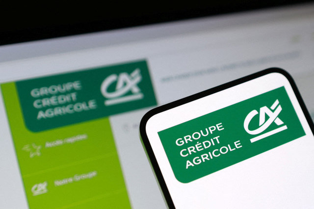 Credit Agricole logo is seen in this illustration taken December 3, 2025. REUTERS/Dado Ruvic/Illustration