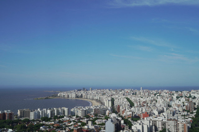 An aerial view shows the city of Montevideo, Uruguay, on February 9, 2024. REUTERS/Ana Ferreira