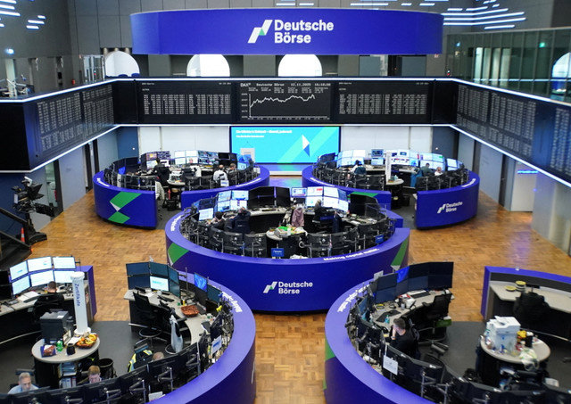 The German share price index DAX graph is pictured at the stock exchange in Frankfurt, Germany, November 12, 2025. REUTERS/staff