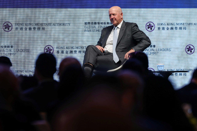 David Solomon, Chủ tịch kiêm Giám đốc điều hành của Goldman Sachs, tham dự Hội nghị Thượng đỉnh Đầu tư Các nhà Lãnh đạo Tài chính Toàn cầu tại Hồng Kông, Trung Quốc, vào ngày 4 tháng 11 năm 2025. REUTERS/Tyrone Siu
