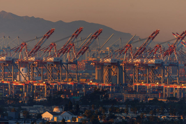 The Long Beach Container Terminal is shown at the Port of Long Beach as seen from Signal Hill, California, U.S., January 14, 2026. REUTERS/Mike Blake