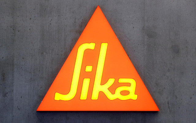 The logo of Swiss chemical group Sika is seen at the company's headquarters in Zurich, Switzerland on October 7, 2021. REUTERS/Arnd Wiegmann