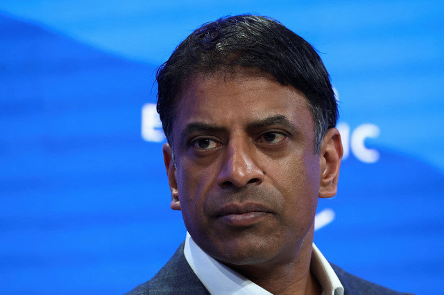 O CEO da Novartis, Vas Narasimhan, participa da 55ª reunião anual do Fórum Econômico Mundial (WEF) em Davos, Suíça, em 22 de janeiro de 2025. REUTERS/Yves Herman