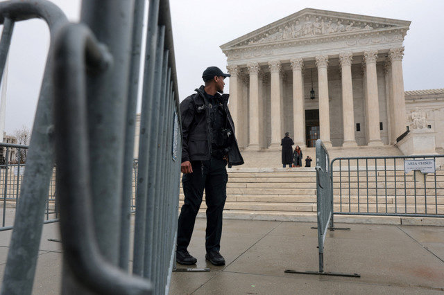The U.S. Supreme Court building in Washington, D.C., where justices issued an opinion striking down President Donald Trump's sweeping tariffs on February 20, 2026. REUTERS/Jonathan Ernst