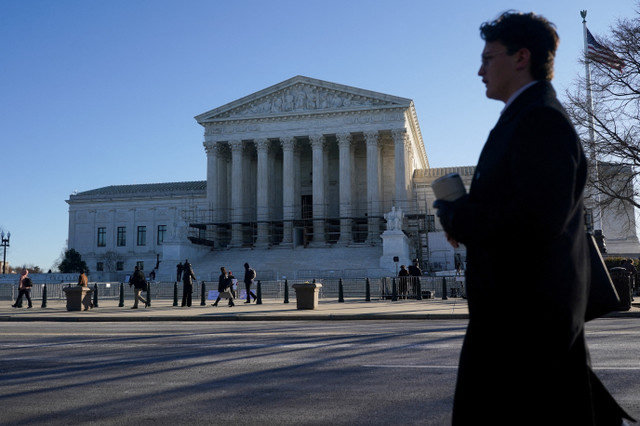 FILE PHOTO: A general view of the U.S. Supreme Court in Washington, D.C., U.S., on January 20, 2026. REUTERS/Nathan Howard/File Photo