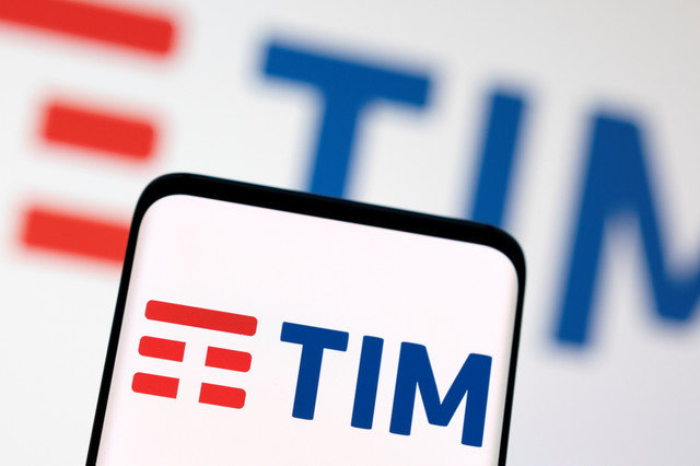 Telecom Italia (TIM) logo is seen displayed in this illustration taken on May 3, 2022. REUTERS/Dado Ruvic/Illustration
