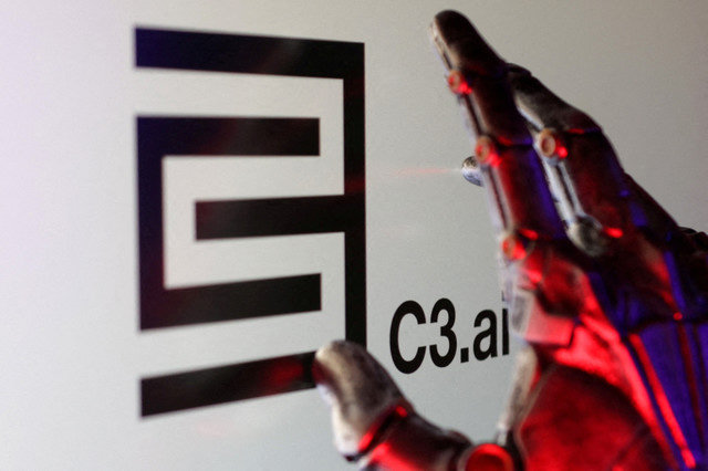 An illustration of the C3.ai logo, captured on February 16, 2025. REUTERS/Dado Ruvic/Illustration/File Photo