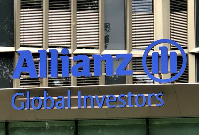 The Allianz Global Investors logo is pictured at the company's headquarters in Frankfurt, Germany. REUTERS/Tilman Blasshofer