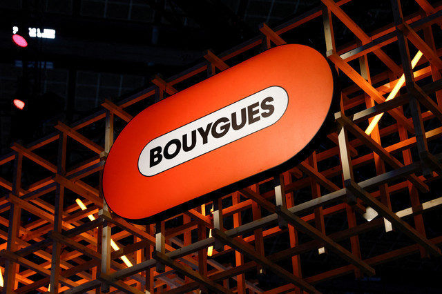 A Bouygues logo is pictured at the Viva Technology conference in Paris, France, during an event dedicated to startups and innovation. REUTERS/Gonzalo Fuentes/File Photo