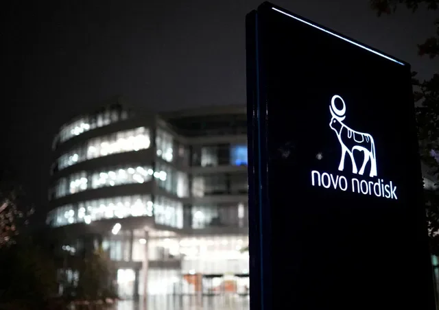 A view of the Novo Nordisk corporate logo at its offices in Bagsvaerd, Denmark. REUTERS/Tom Little/File Photo