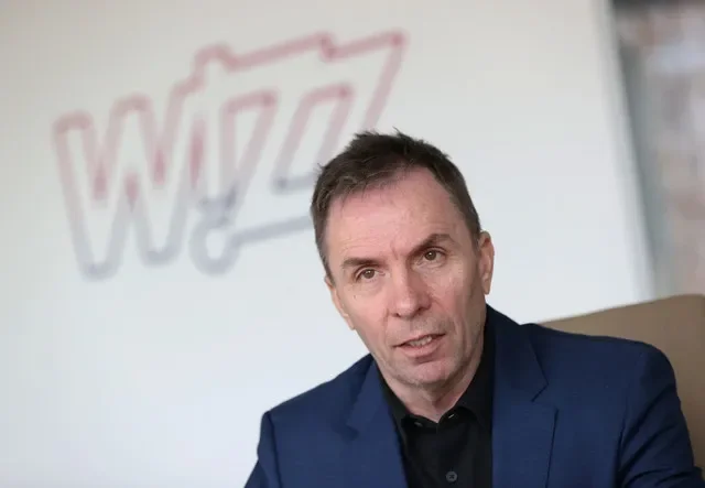 Jozsef Varadi, CEO of Wizz Air, during a February 2025 interview in Budapest. REUTERS/Bernadett Szabo