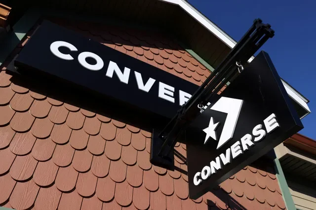 The Converse brand logo displayed at a retail location in Central Valley, New York. REUTERS/Andrew Kelly/File Photo