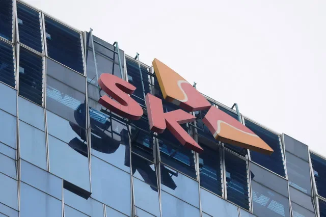 A view of the SK Telecom headquarters in Seoul, South Korea, featuring the company logo. REUTERS/Kim Soo-hyeon