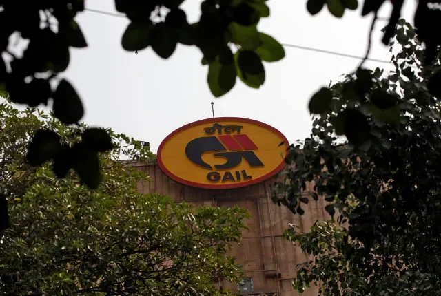 O logotipo da concessionária estatal de gás natural da Índia, GAIL (India) Ltd, é visto em seu edifício corporativo em Nova Delhi, Índia, 26 de abril de 2018. REUTERS/Adnan Abidi