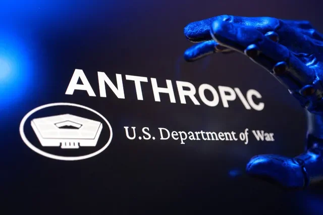 An illustration featuring the logos of the U.S. Department of Defense and Anthropic, captured on March 1, 2026. REUTERS/Dado Ruvic/Illustration