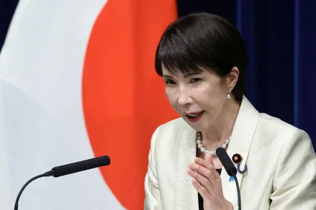 Japanese Prime Minister Sanae Takaichi addresses the media during a press briefing at her official residence in Tokyo, February 2026. Kiyoshi Ota/Pool via REUTERS/File Photo