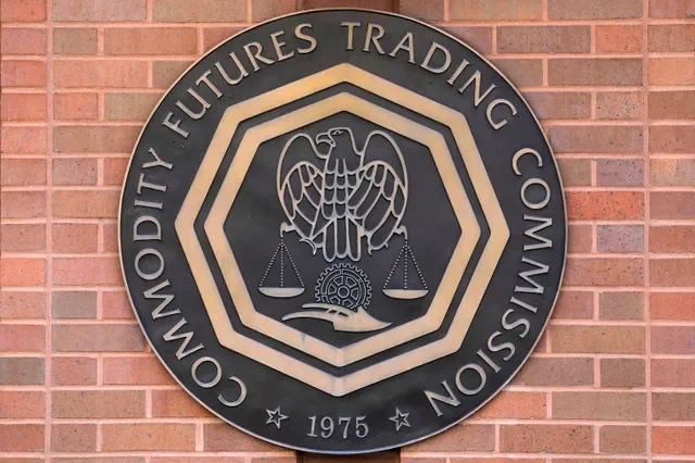 An outdoor sign identifies the headquarters of the Commodity Futures Trading Commission in Washington, D.C., as seen in August 2020. REUTERS/Andrew Kelly