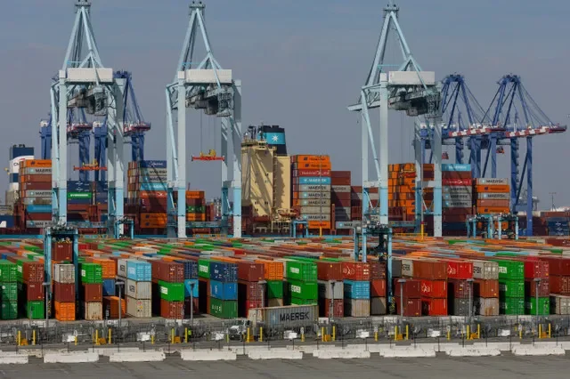 The APM Terminals at the Port of Los Angeles, California, pictured on March 4, 2026. REUTERS/Mike Blake