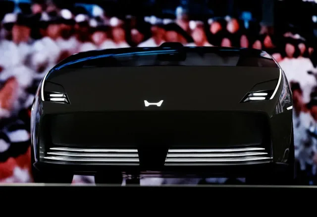 2025年10月29日,在日本東京舉行的2025年日本移動展媒體日期間,本田展台展示了Honda 0 Saloon電動概念車。路透社/Manami Yamada