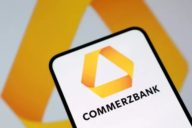 The Commerzbank logo is shown in an illustrative image from December 2025. REUTERS/Dado Ruvic/Illustration