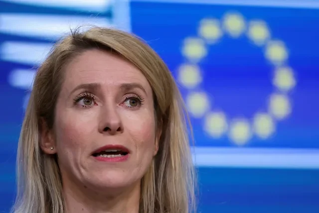 A Alta Representante da União Europeia para os Negócios Estrangeiros e a Política de Segurança, Kaja Kallas, fala durante uma conferência de imprensa após uma reunião de ministros da Energia e dos Negócios Estrangeiros em Bruxelas, Bélgica, 16 de março de 2026. REUTERS/Omar Havana