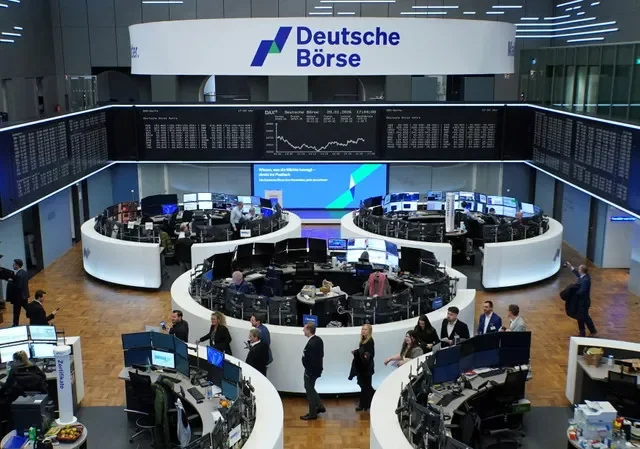 A display showing the DAX stock index performance is seen at the Frankfurt Stock Exchange in Germany during January 2026. Photo: REUTERS/staff