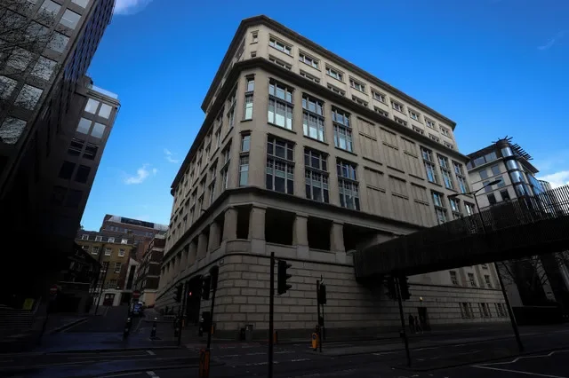 A file photo showing the London offices of the British life insurance company Prudential, captured on March 17, 2019. REUTERS/Simon Dawson/File Photo