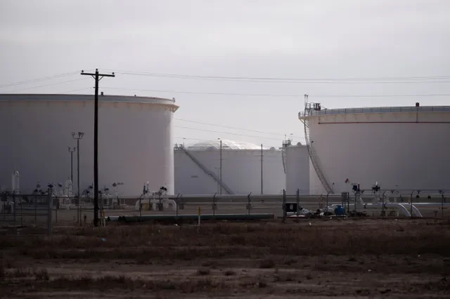 Strategic oil reserve storage facilities located within the Permian Basin oil field near Midland, Texas, as seen in February 2025. REUTERS/Eli Hartman